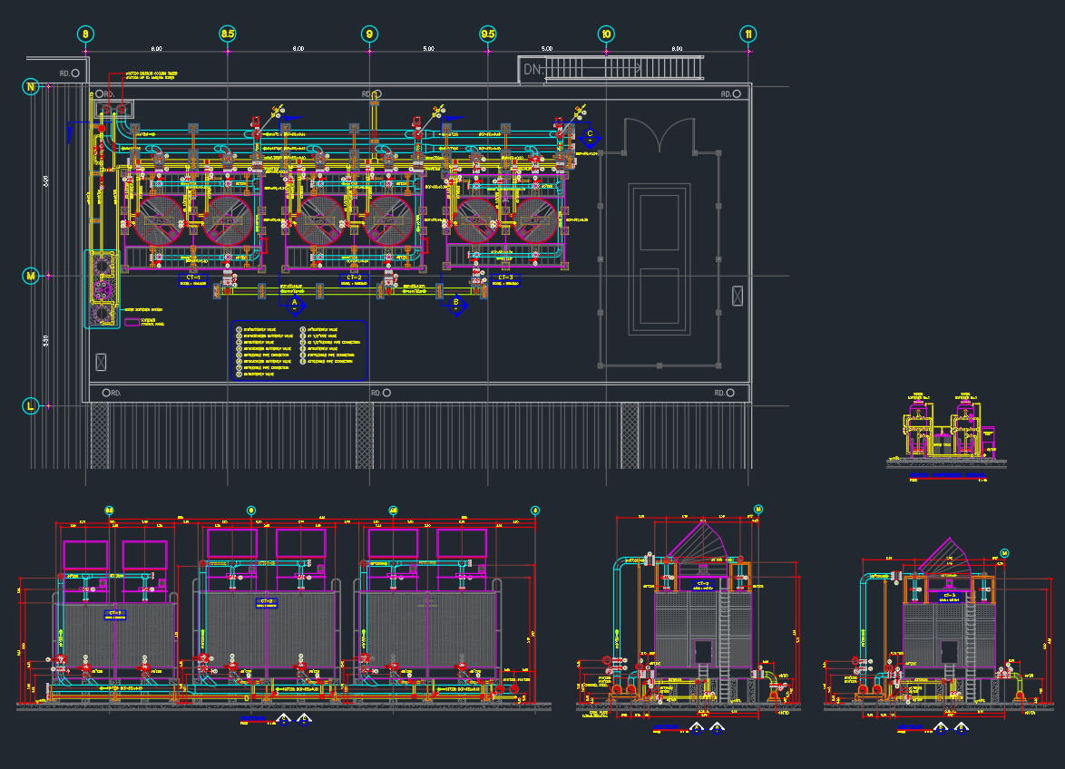 Cooling Tower CAD Blocks | Free DWG for HVAC Design