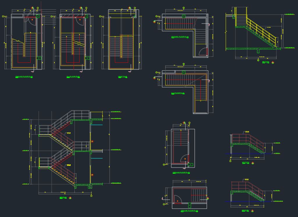 Stair Layout CAD Drawing | Free DWG for Architectural Plans