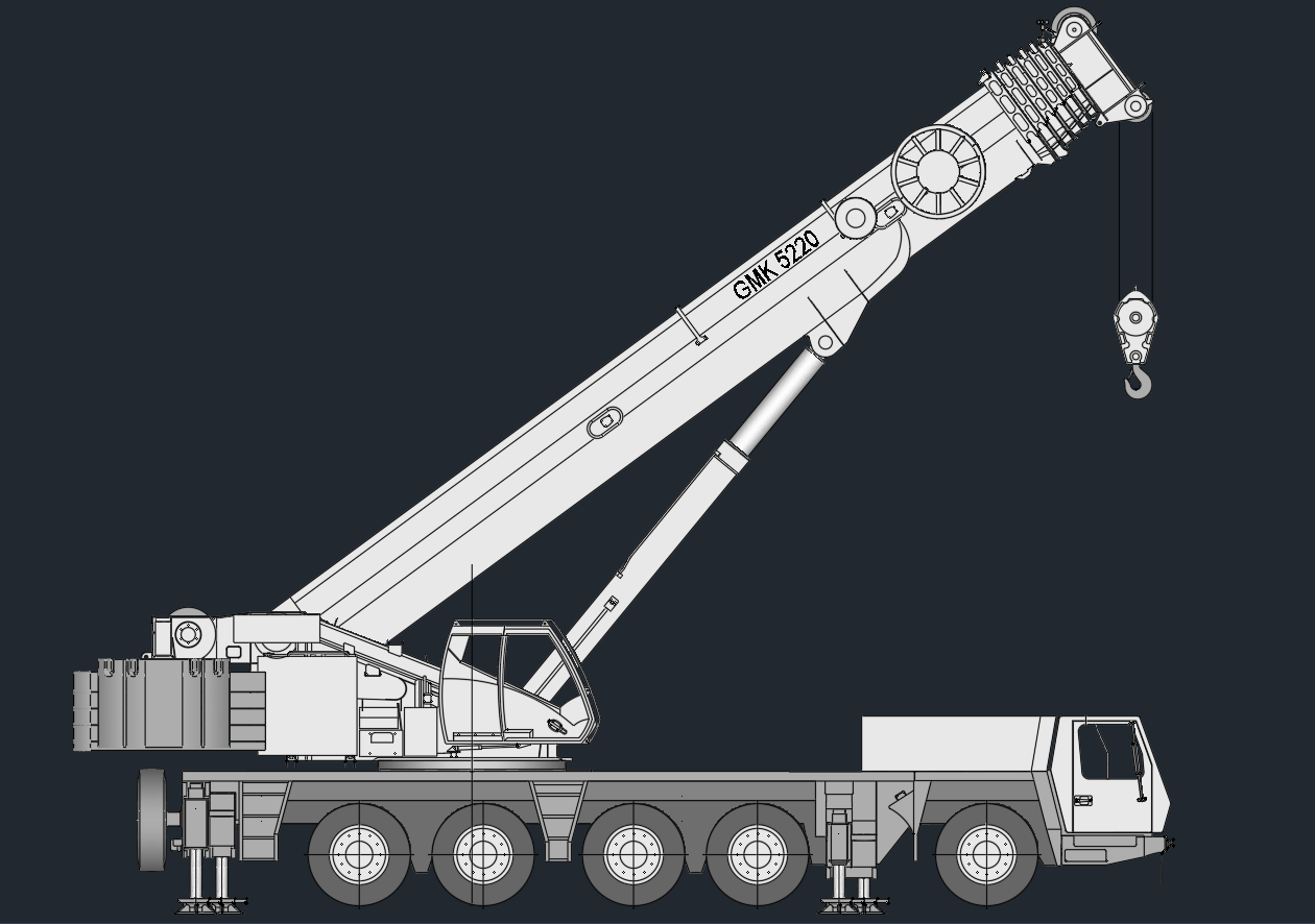 Download Grove GMK 5220 CAD Block for AutoCAD Drawings