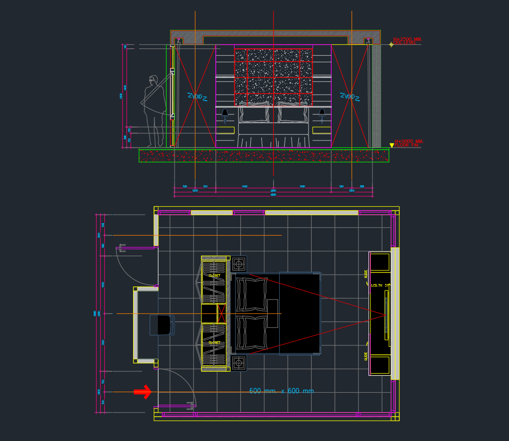 Download Interior Bedroom CAD Blocks: AutoCAD DWG Files