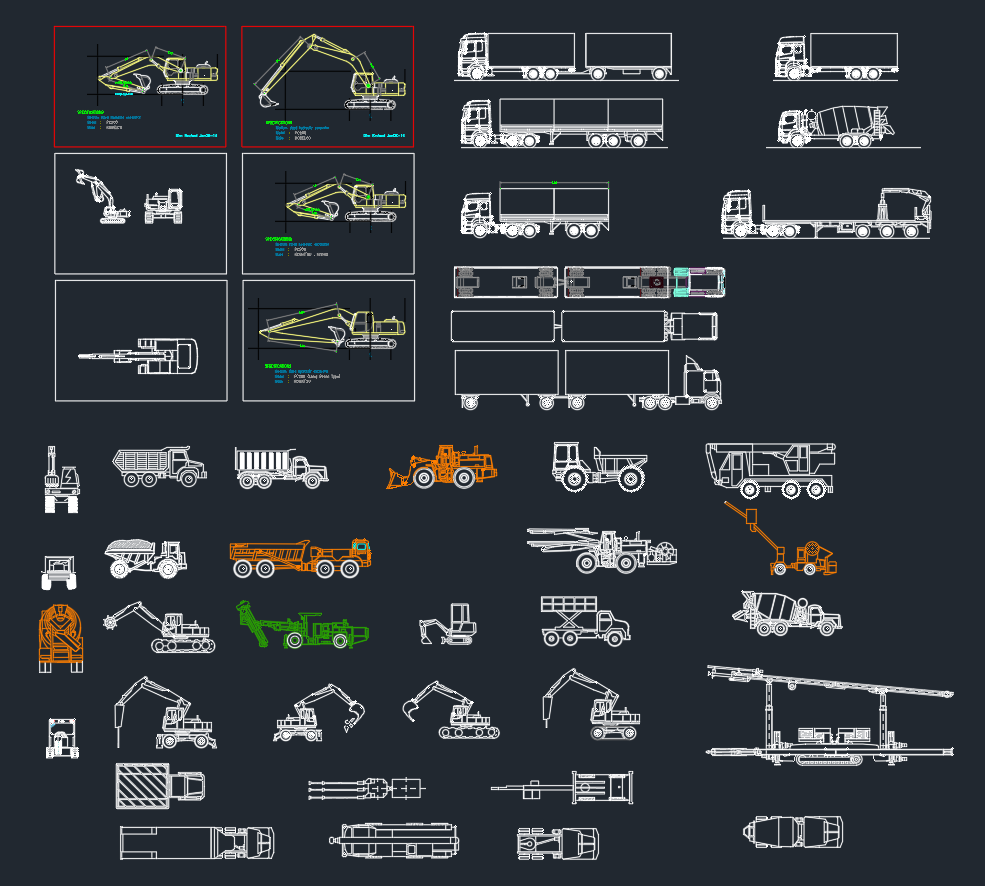 Construction Equipment DWG | Free AutoCAD CAD Blocks