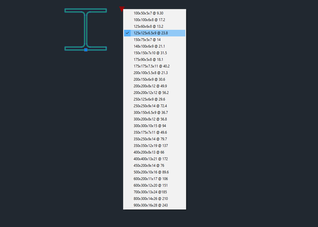 H-Beam Profiles Dynamic Block DWG | Free Download