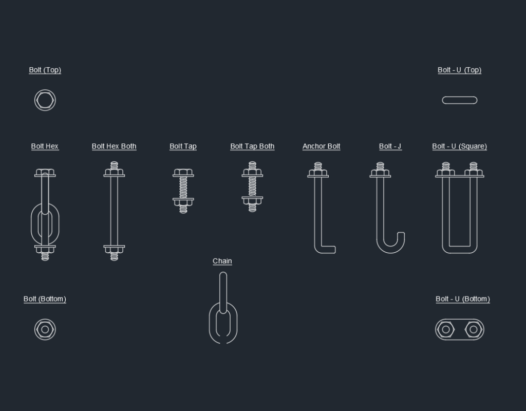 bolt cad blocks - DWG Drawing Hub