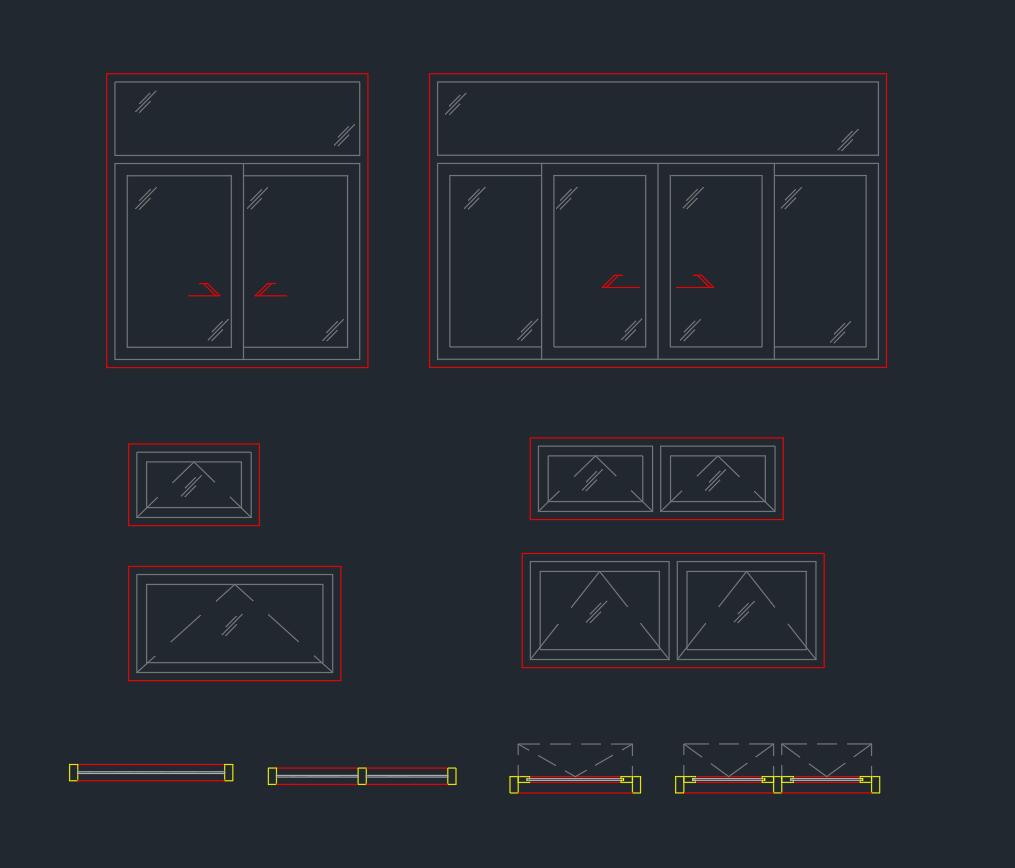 Free Window CAD Block DWG Files for AutoCAD Drawings