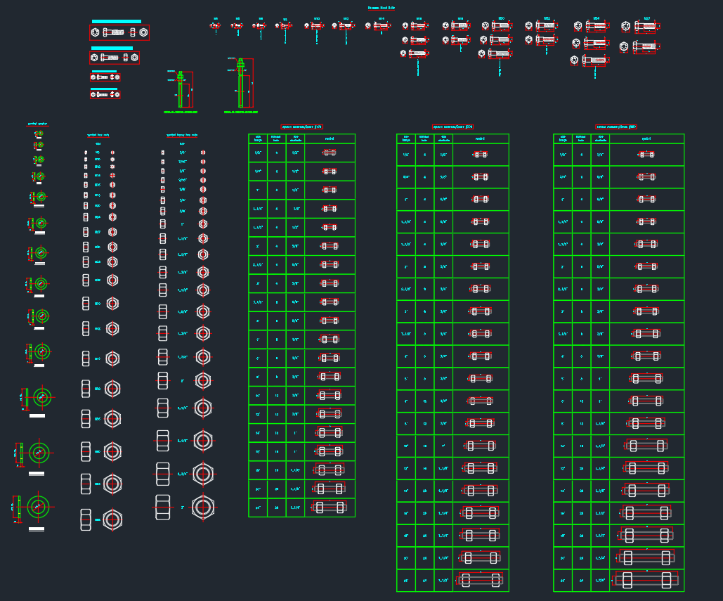 Bolt and Nut DWG Blocks: Free AutoCAD Download Library