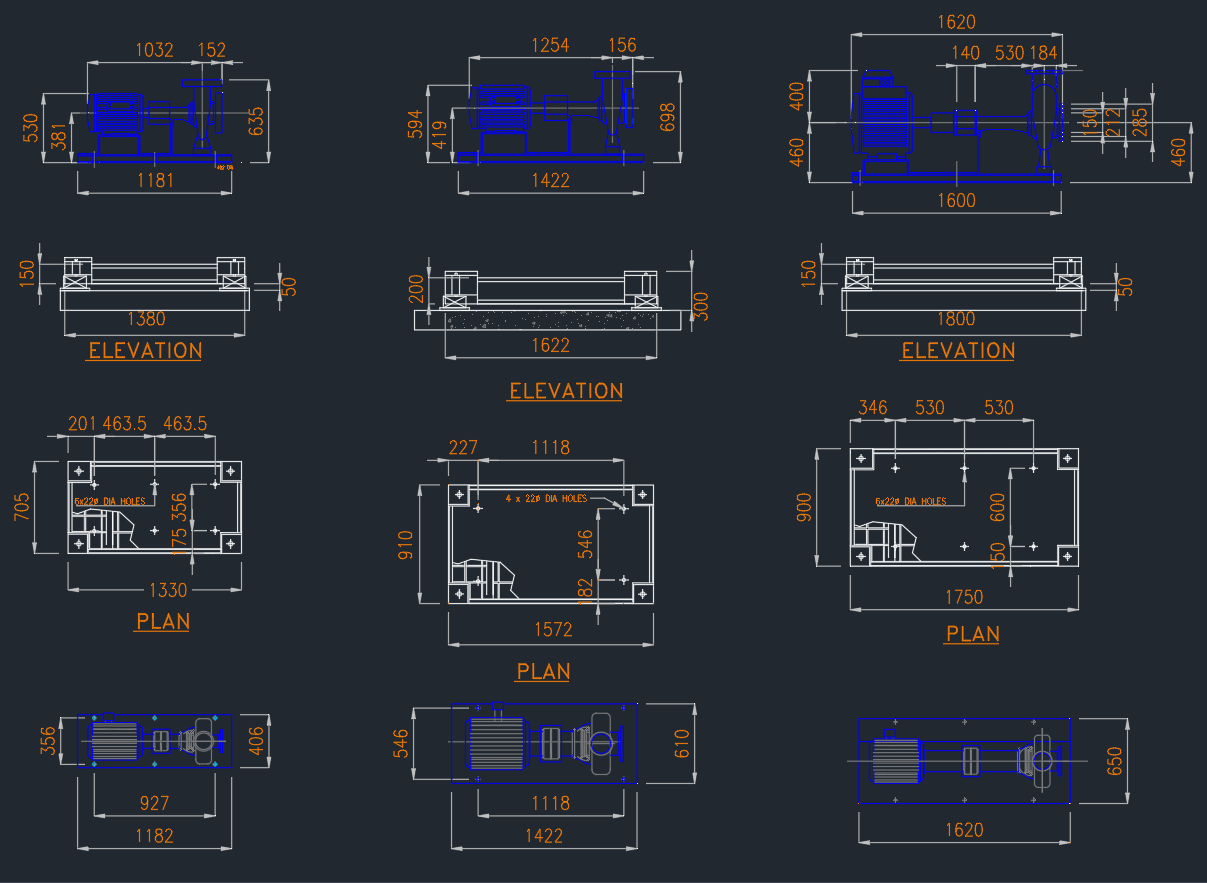 Centrifugal Pumps: DWG Blocks & AutoCAD Symbols Free Download
