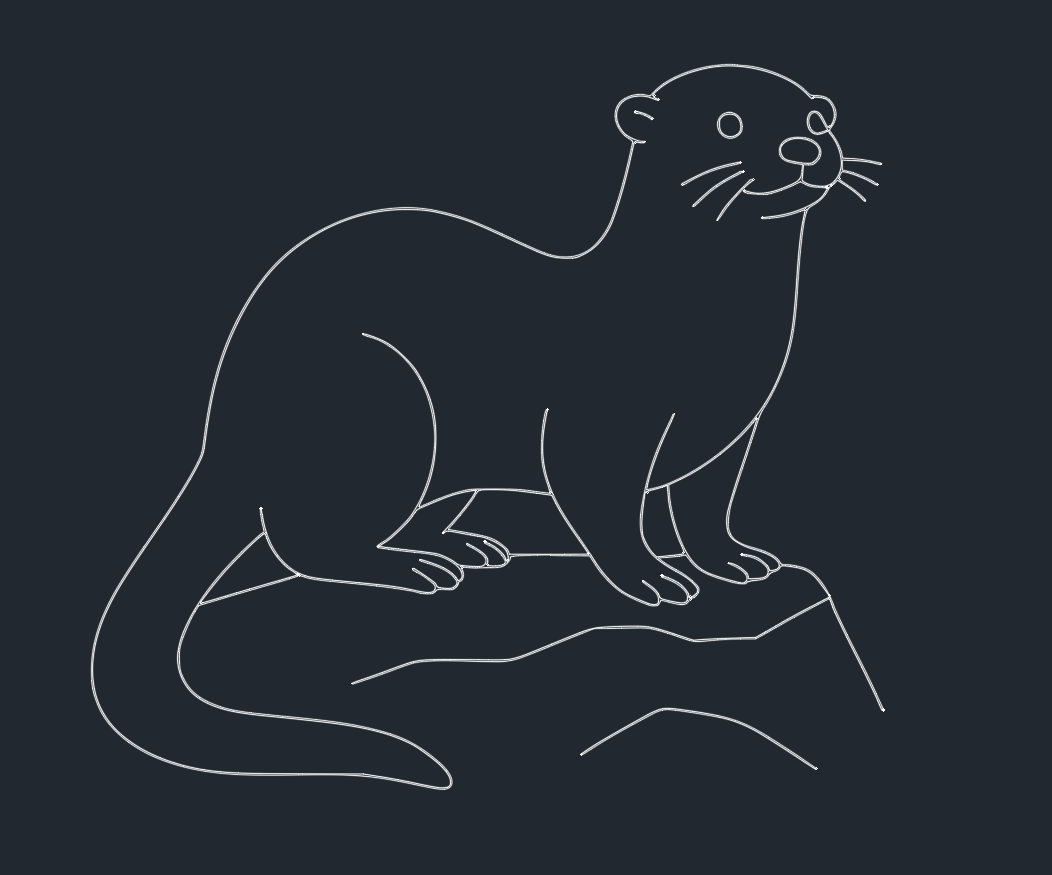 Download Free Otter DWG Blocks for AutoCAD Drawings