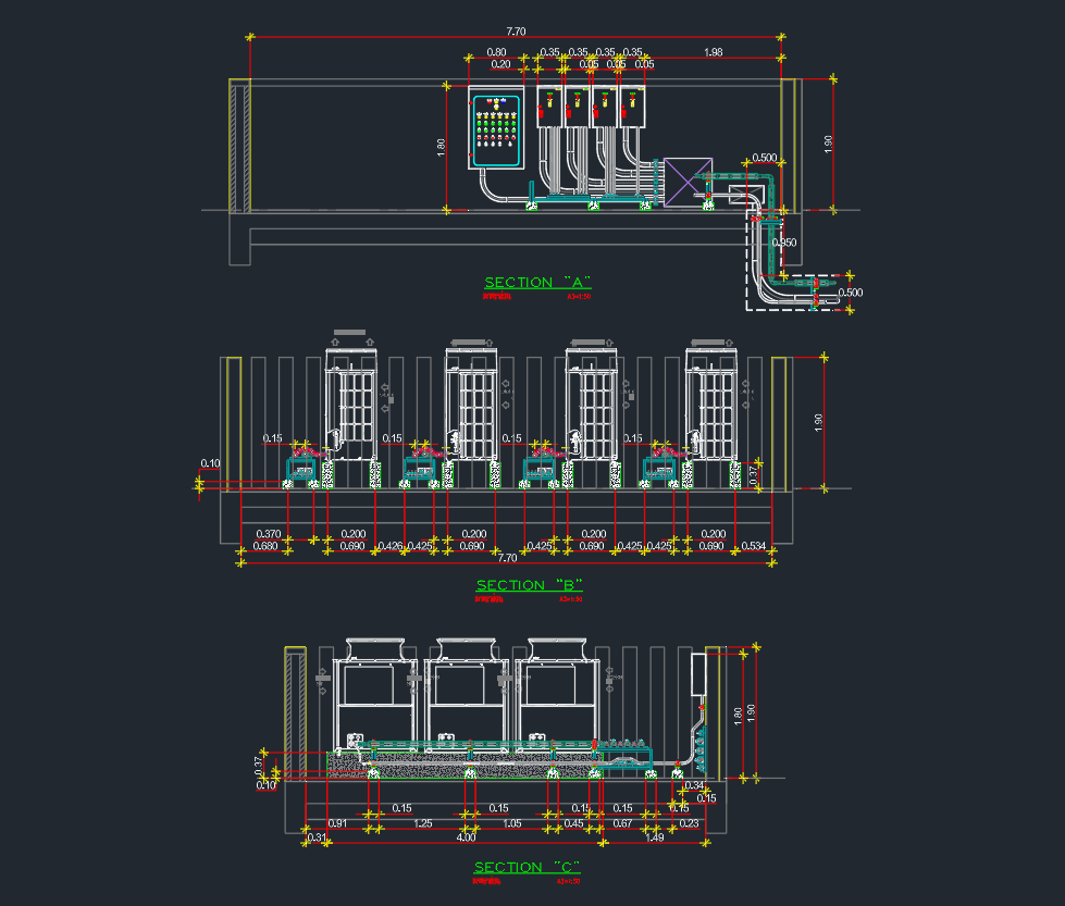 VRF Condensing Unit – AutoCAD Drawing and Design Overview