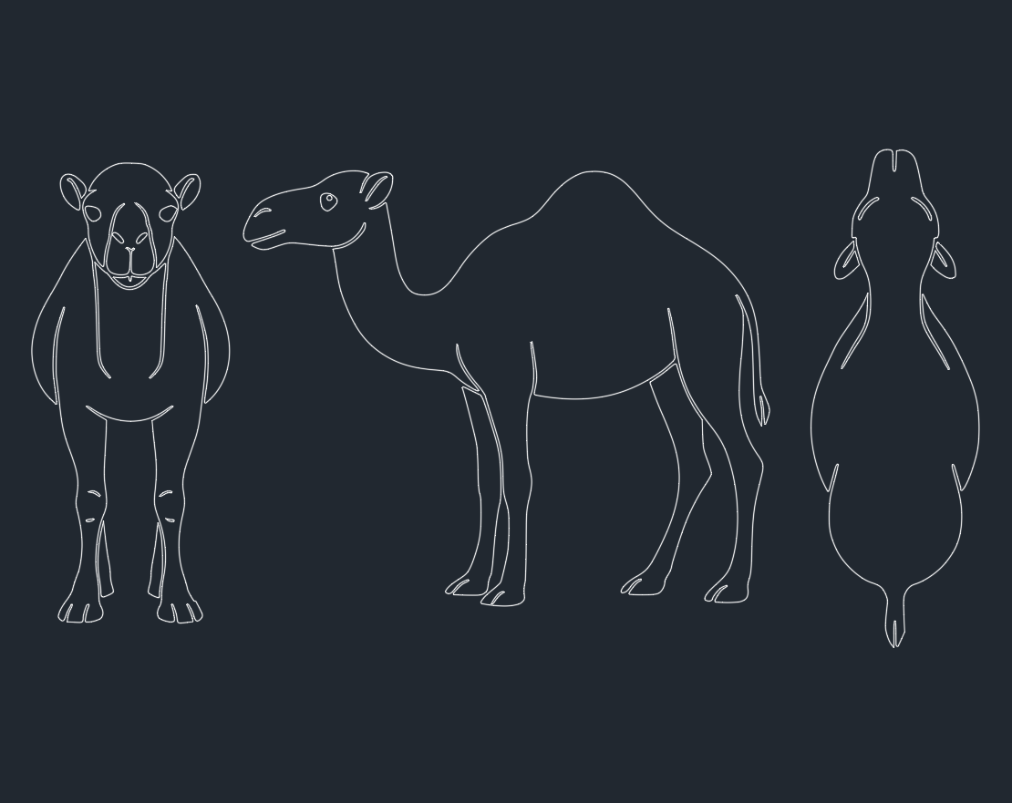 Free Camel AutoCAD Blocks Download | DWG Files for CAD Design