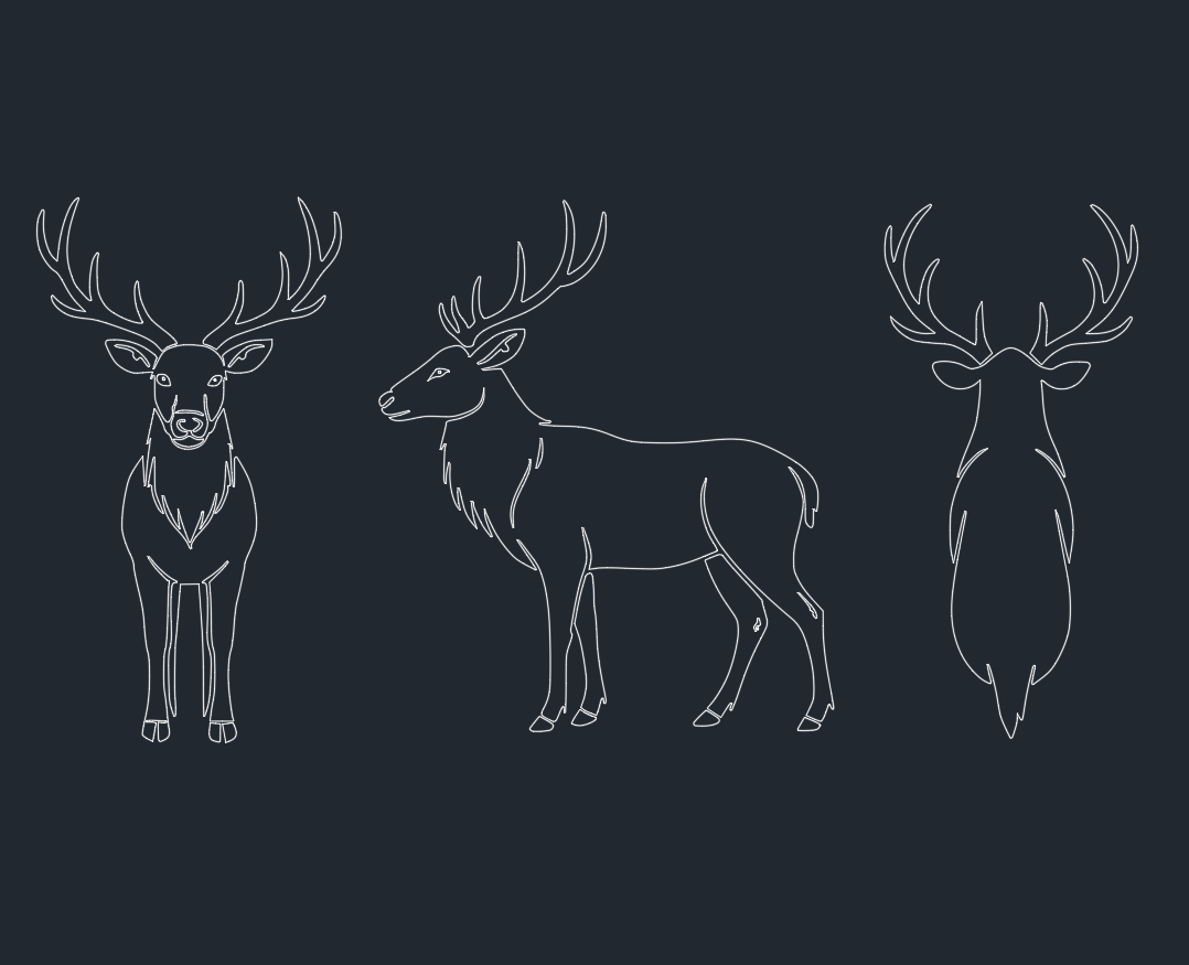 Free Elk DWG Blocks: Download AutoCAD Elk Drawings Now