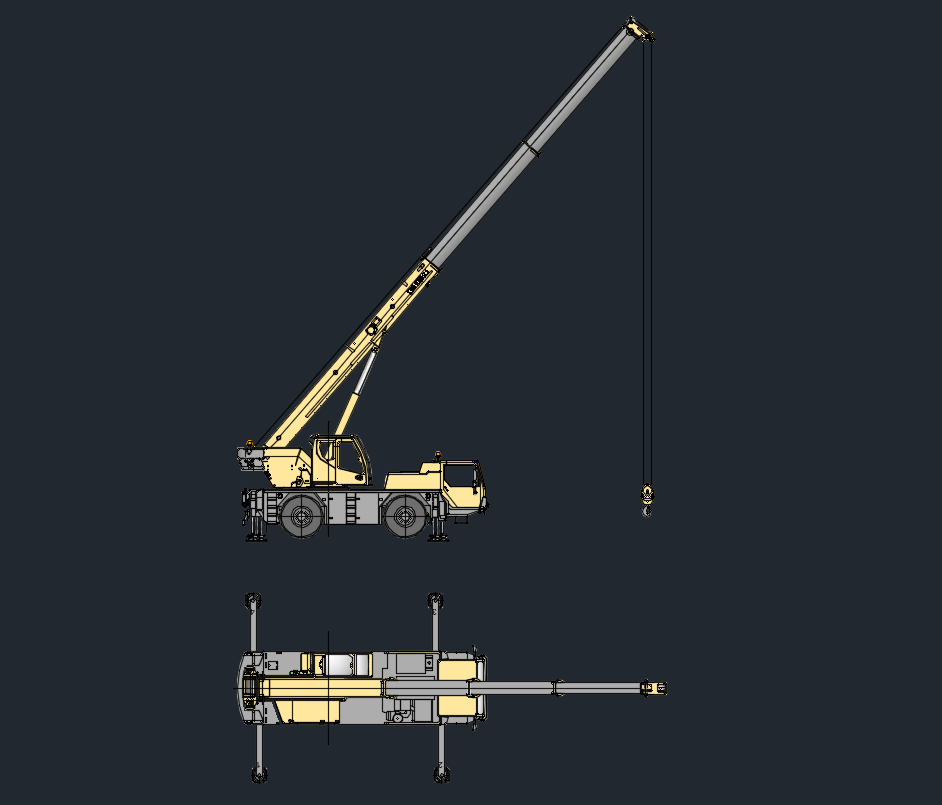 Liebherr LTM 1030-2.1 Mobile Crane CAD Block (35t Telescopic Crane)